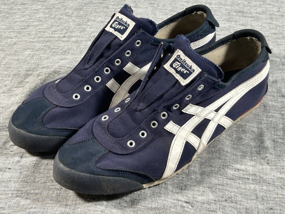Onitsuka Tiger Mexico 66 Slip-On Shoes Mens 11.5 US Peacoat Navy White Red D3K0N